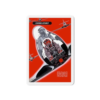 Prone Pilot, 1949 (Magazine Illustration) Refrigerator Magnet 6 Inch Die-Cut - The Sticker Space