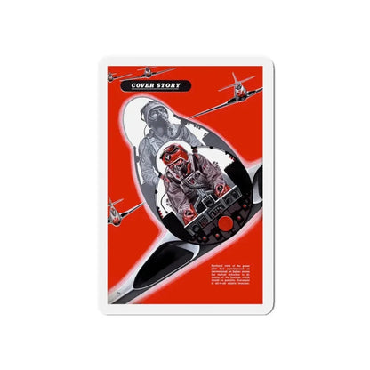 Prone Pilot, 1949 (Magazine Illustration) Refrigerator Magnet - The Sticker Space