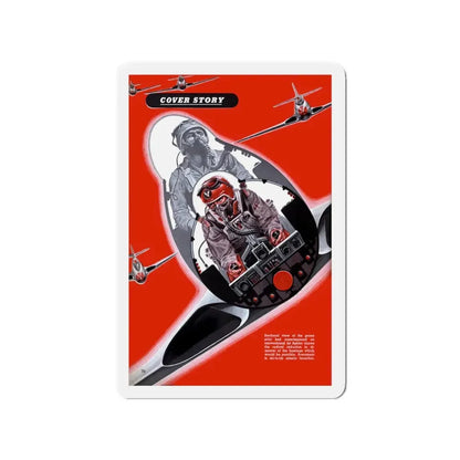 Prone Pilot, 1949 (Magazine Illustration) Refrigerator Magnet - The Sticker Space