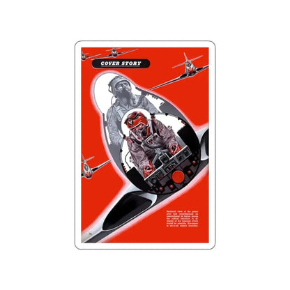 Prone Pilot, 1949 (Magazine Illustration) STICKER Vinyl Die-Cut Decal - The Sticker Space