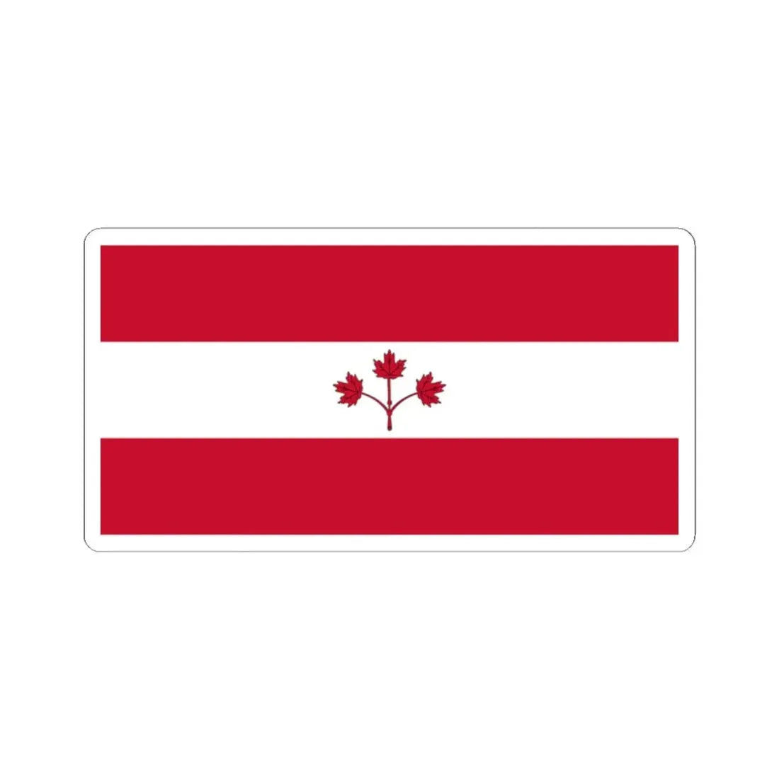 Proposal for Flag of Canada by George Stanley - Option B 1964 (Canada) STICKER Vinyl Kiss-Cut Decal 2 Inch White - The Sticker Space