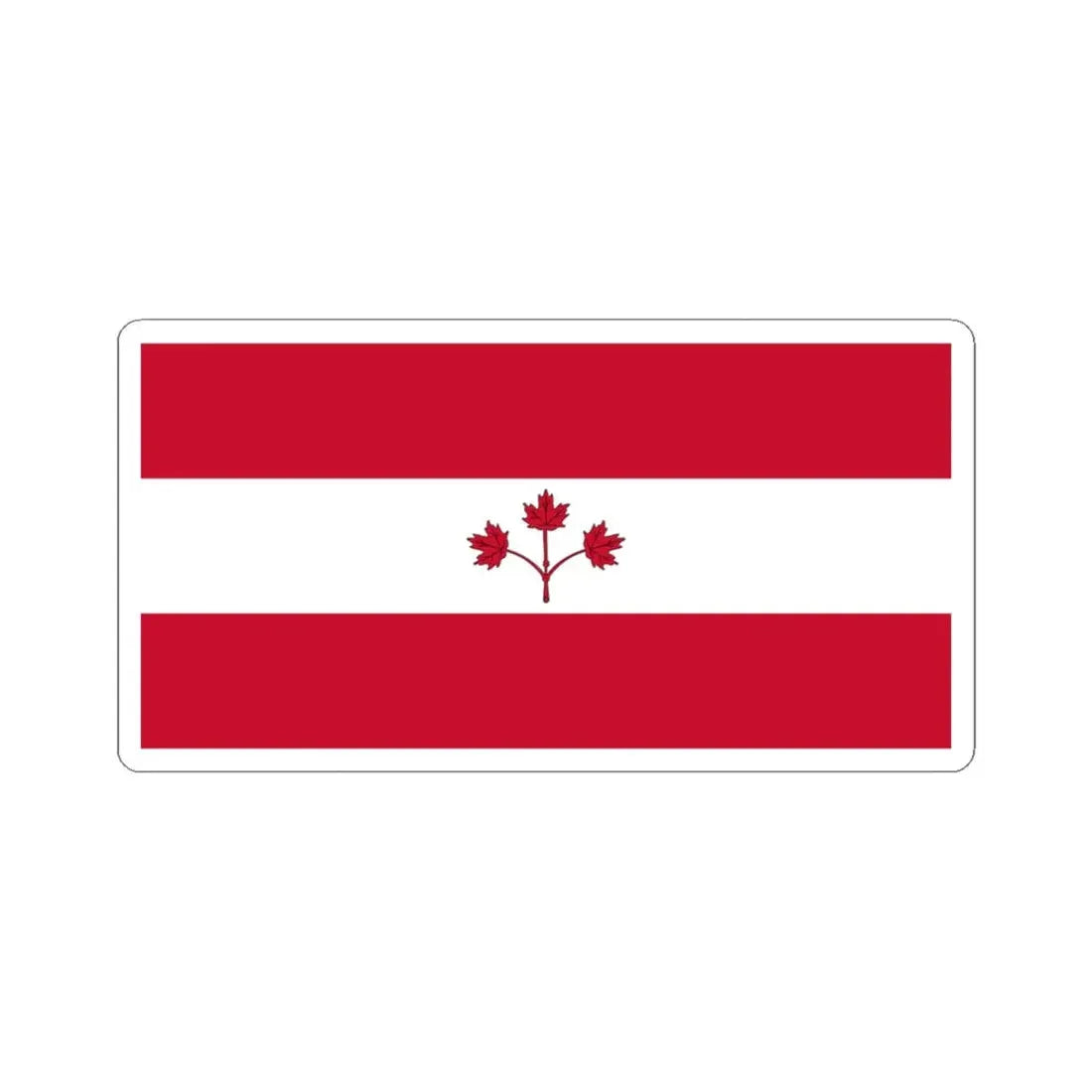 Proposal for Flag of Canada by George Stanley - Option B 1964 (Canada) STICKER Vinyl Kiss-Cut Decal 3 Inch White - The Sticker Space