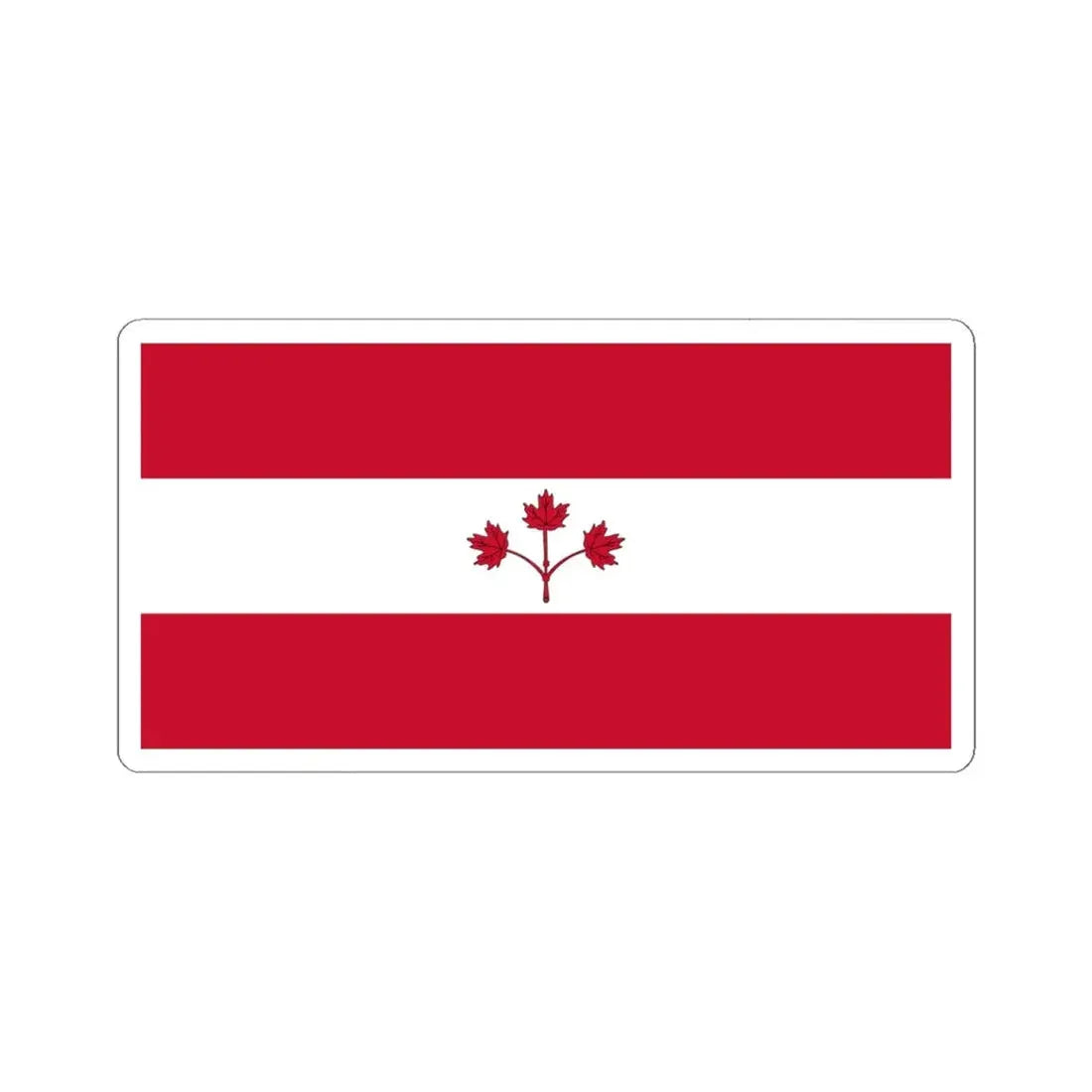 Proposal for Flag of Canada by George Stanley - Option B 1964 (Canada) STICKER Vinyl Kiss-Cut Decal 4 Inch White - The Sticker Space