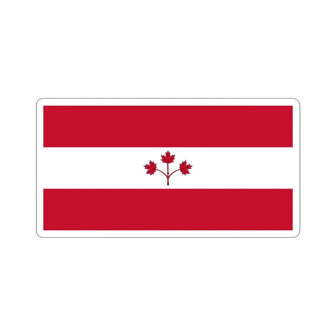 Proposal for Flag of Canada by George Stanley - Option B 1964 (Canada) STICKER Vinyl Kiss-Cut Decal 6 Inch White - The Sticker Space