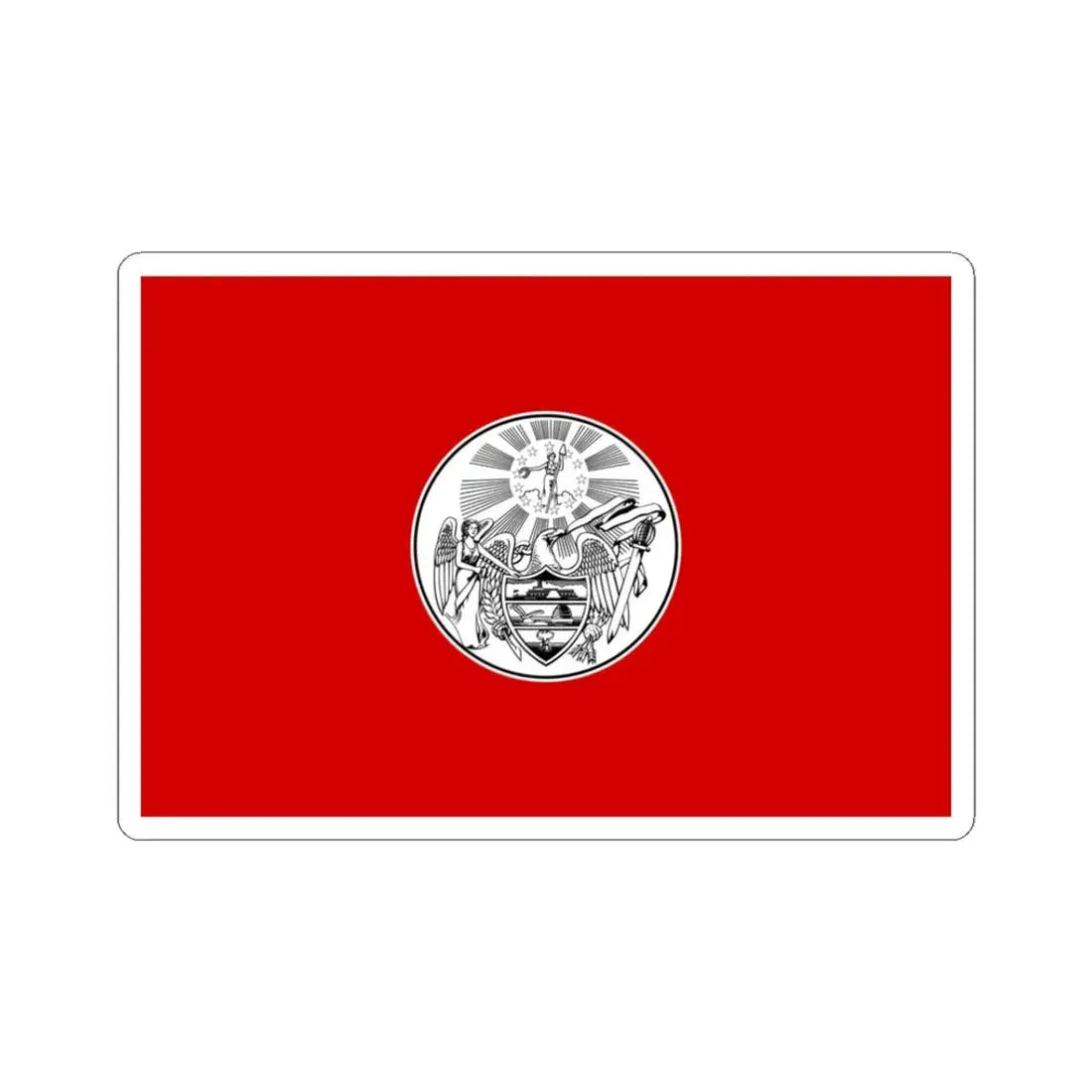 Proposed Arkansas flag 1876 (United States) STICKER Vinyl Kiss-Cut Decal 3 Inch White - The Sticker Space