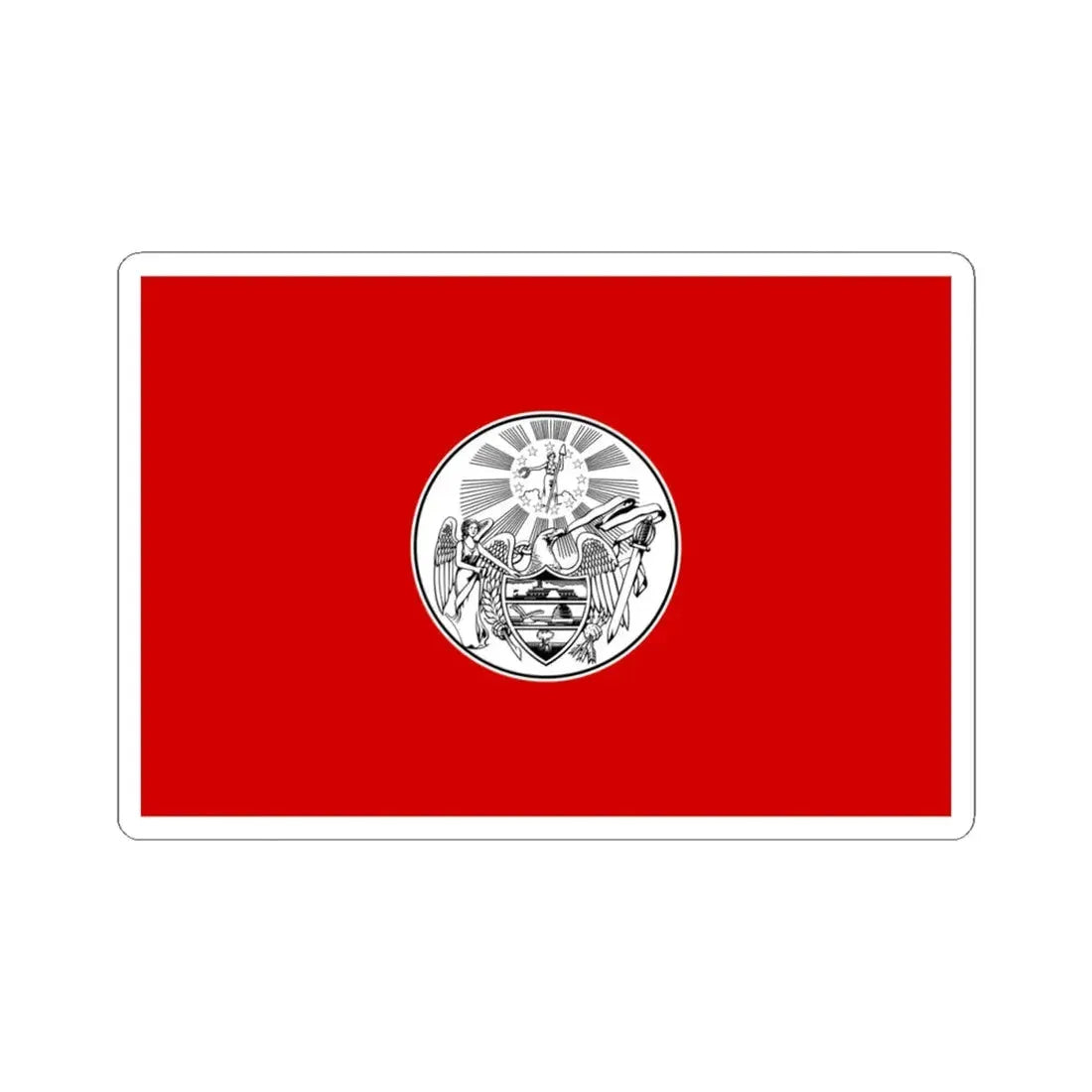 Proposed Arkansas flag 1876 (United States) STICKER Vinyl Kiss-Cut Decal 4 Inch White - The Sticker Space