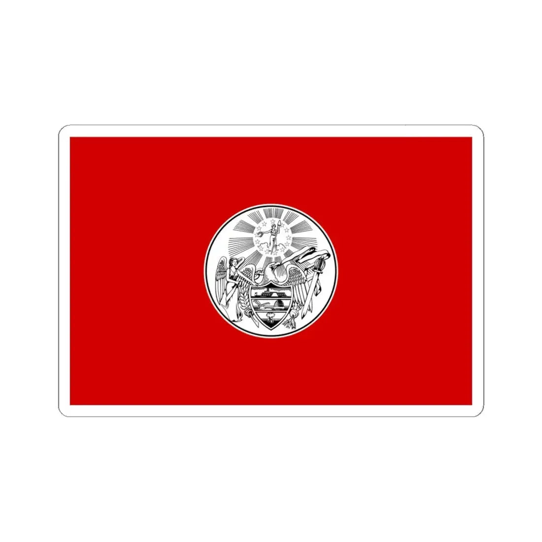 Proposed Arkansas flag 1876 (United States) STICKER Vinyl Kiss-Cut Decal 6 Inch White - The Sticker Space
