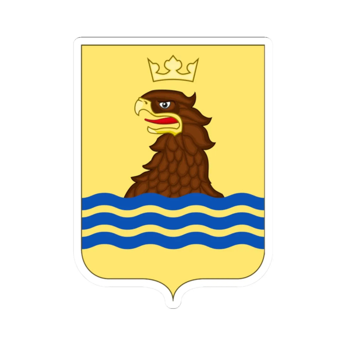 Proposed Arms of Basilicata 1910 (Italy) (Coat of Arms) STICKER Vinyl Kiss-Cut Decal 2 Inch White - The Sticker Space