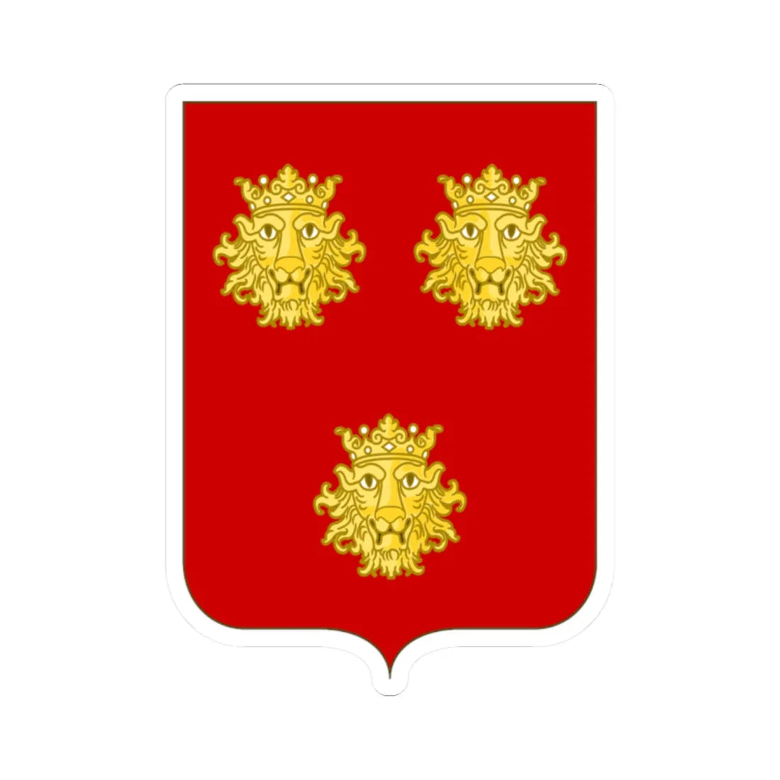 Proposed Arms of Dalmatia 1910 (Italy) (Coat of Arms) STICKER Vinyl Kiss-Cut Decal 2 Inch White - The Sticker Space