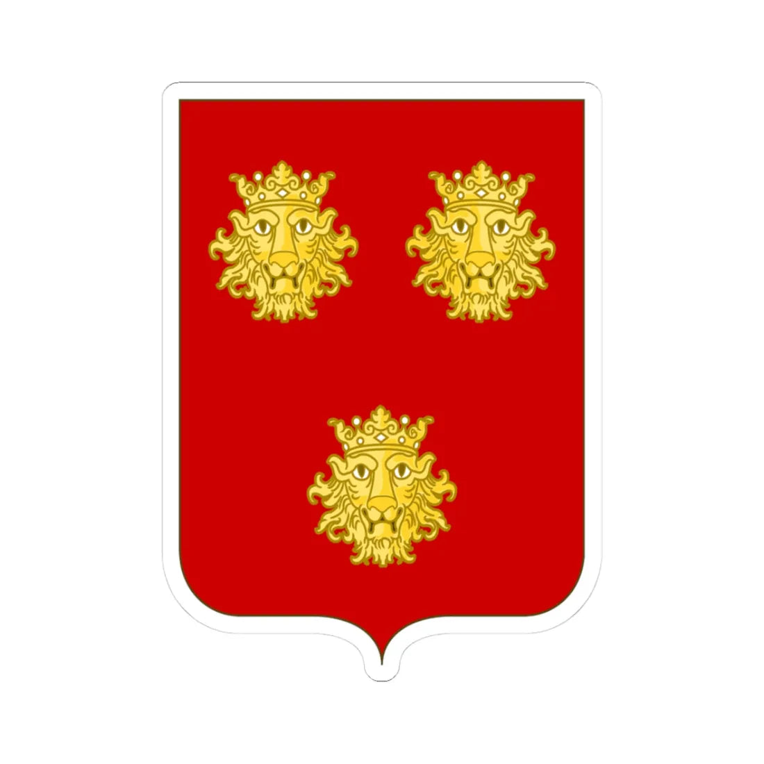 Proposed Arms of Dalmatia 1910 (Italy) (Coat of Arms) STICKER Vinyl Kiss-Cut Decal 3 Inch White - The Sticker Space