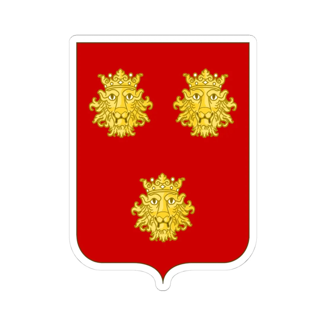 Proposed Arms of Dalmatia 1910 (Italy) (Coat of Arms) STICKER Vinyl Kiss-Cut Decal 4 Inch White - The Sticker Space