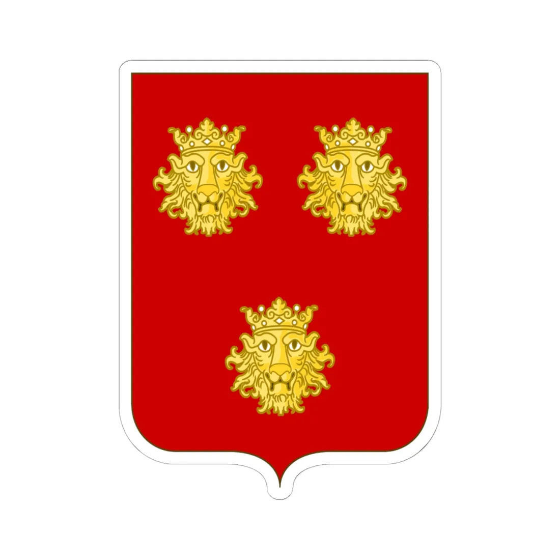 Proposed Arms of Dalmatia 1910 (Italy) (Coat of Arms) STICKER Vinyl Kiss-Cut Decal 6 Inch White - The Sticker Space