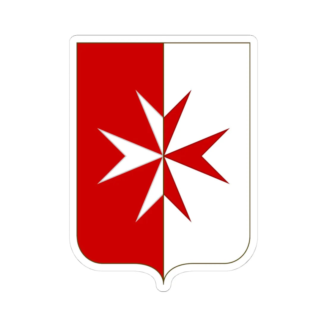Proposed Arms of Italian Malta 1910 (Italy) (Coat of Arms) STICKER Vinyl Kiss-Cut Decal 4 Inch White - The Sticker Space
