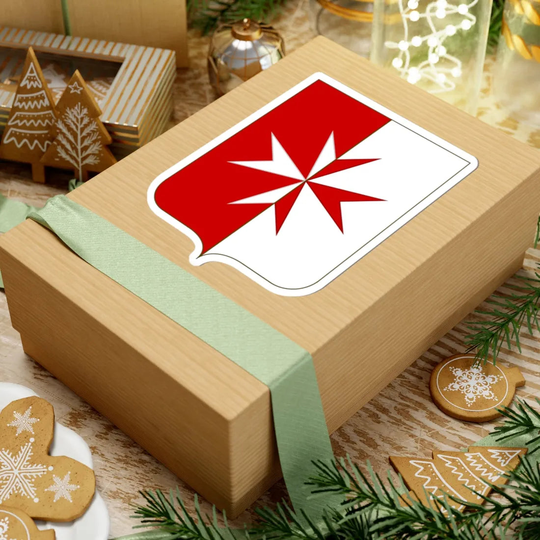 Proposed Arms of Italian Malta 1910 (Italy) (Coat of Arms) STICKER Vinyl Kiss-Cut Decal - The Sticker Space