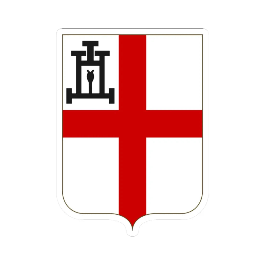 Proposed Arms of Liguria 1910 (Italy) (Coat of Arms) STICKER Vinyl Kiss-Cut Decal 2 Inch White - The Sticker Space