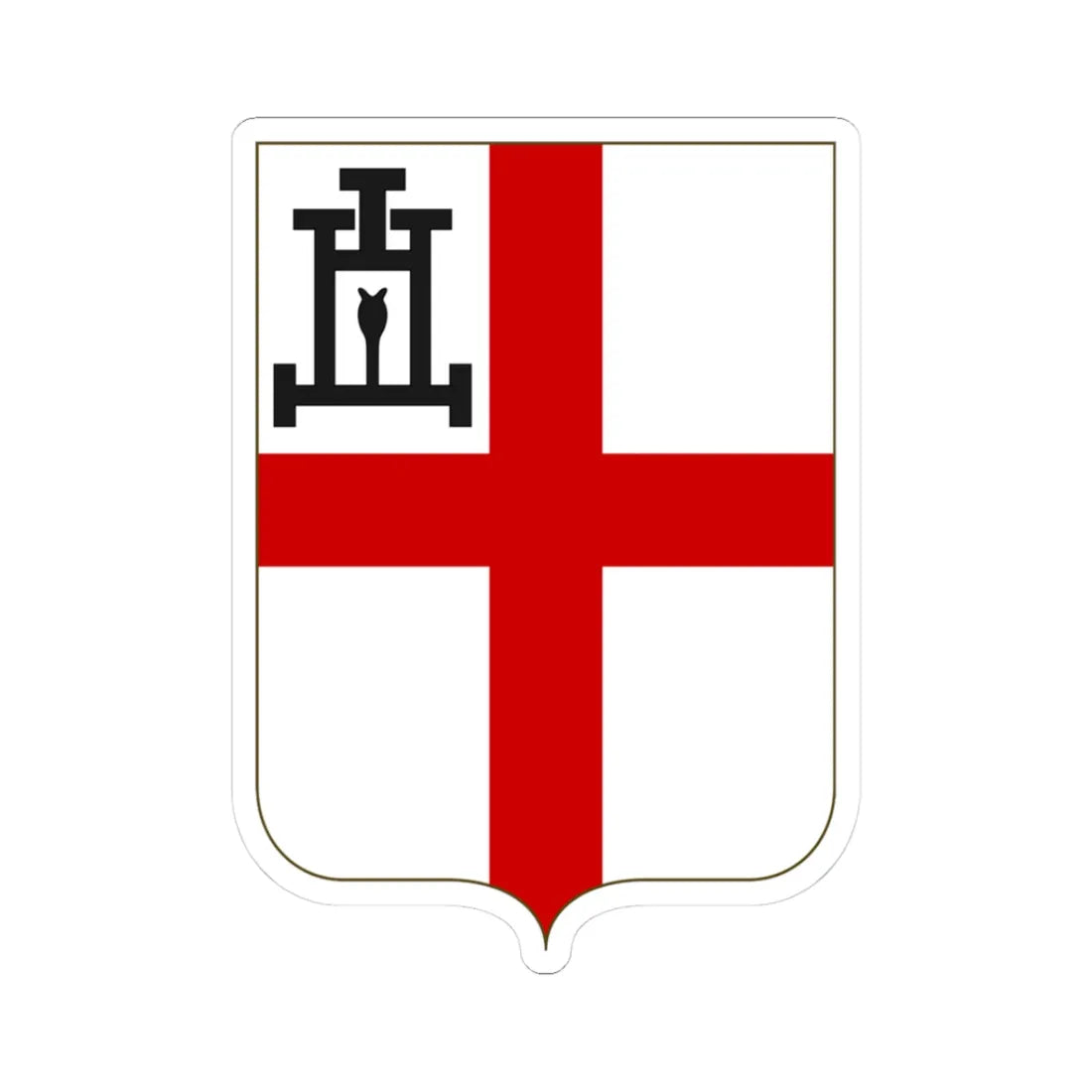 Proposed Arms of Liguria 1910 (Italy) (Coat of Arms) STICKER Vinyl Kiss-Cut Decal 3 Inch White - The Sticker Space