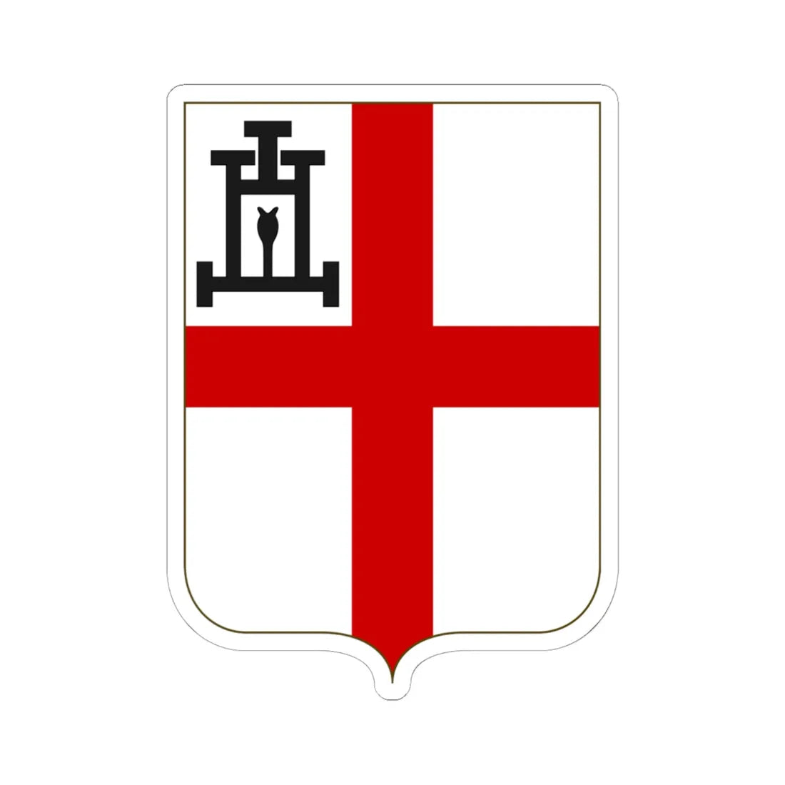 Proposed Arms of Liguria 1910 (Italy) (Coat of Arms) STICKER Vinyl Kiss-Cut Decal 6 Inch White - The Sticker Space