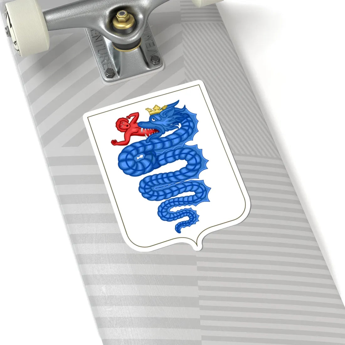 Proposed Arms of Lombardy 1910 (Italy) (Coat of Arms) STICKER Vinyl Kiss-Cut Decal - The Sticker Space