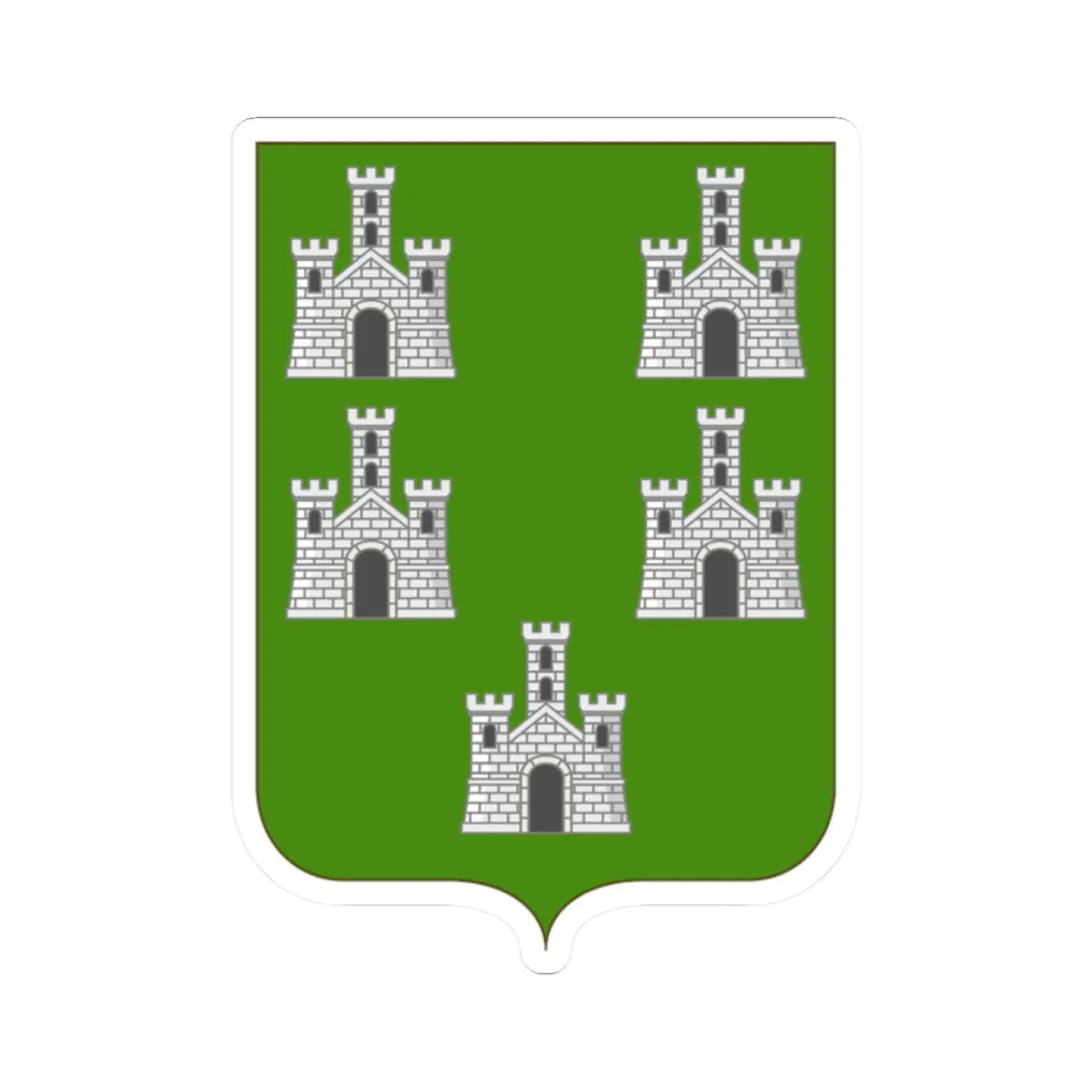 Proposed Arms of Marche 1910 (Italy) (Coat of Arms) STICKER Vinyl Kiss-Cut Decal 2 Inch White - The Sticker Space