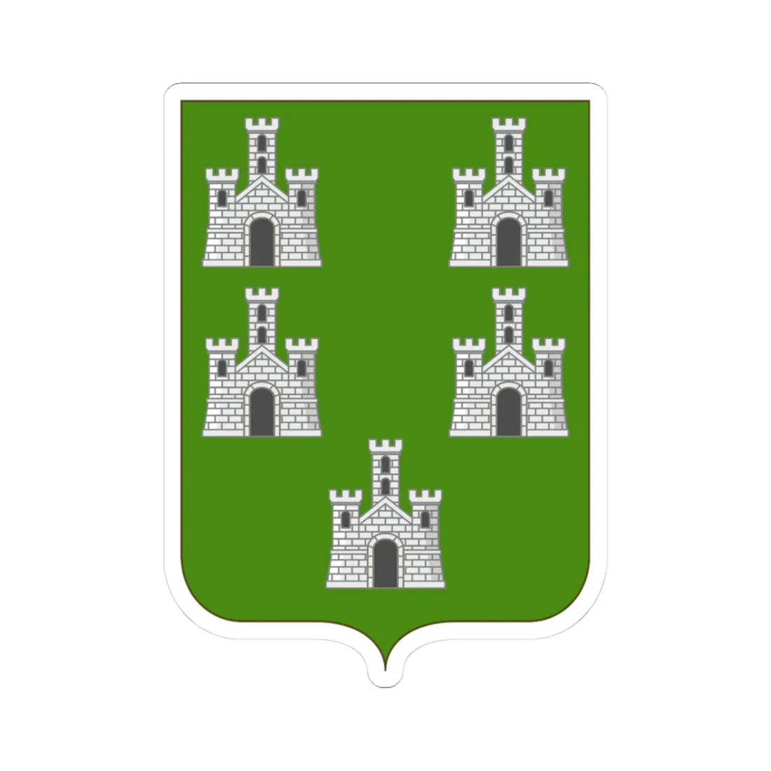 Proposed Arms of Marche 1910 (Italy) (Coat of Arms) STICKER Vinyl Kiss-Cut Decal 3 Inch White - The Sticker Space