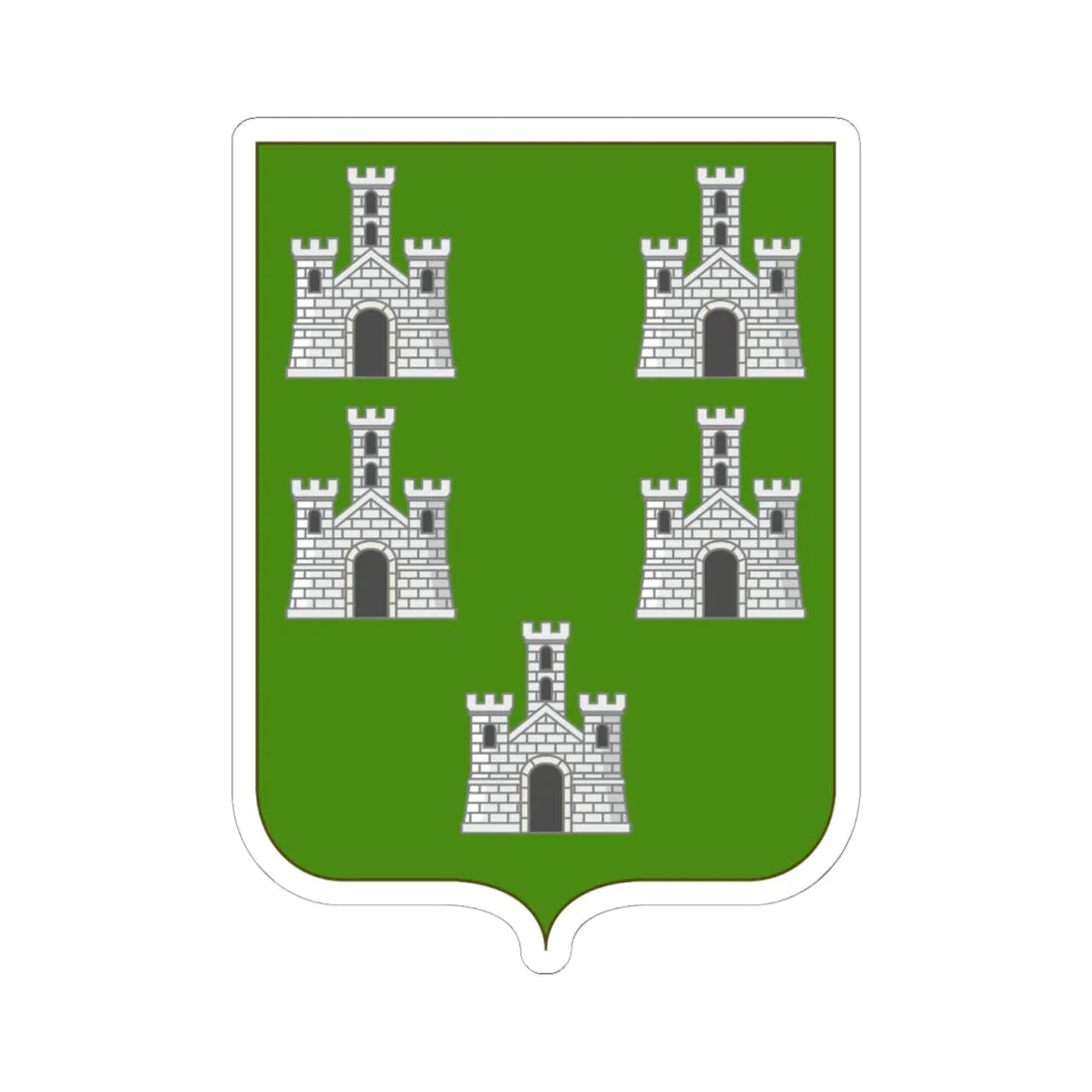 Proposed Arms of Marche 1910 (Italy) (Coat of Arms) STICKER Vinyl Kiss-Cut Decal 6 Inch White - The Sticker Space