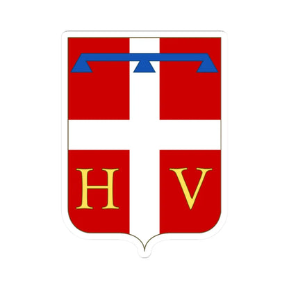 Proposed Arms of Piedmont 1910 (Italy) (Coat of Arms) STICKER Vinyl Kiss-Cut Decal 2 Inch White - The Sticker Space