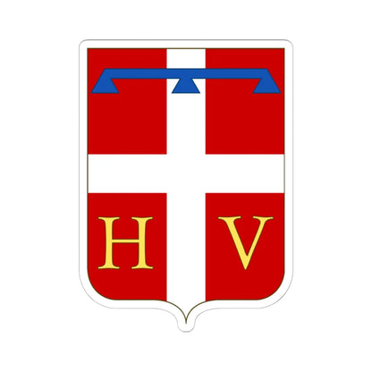 Proposed Arms of Piedmont 1910 (Italy) (Coat of Arms) STICKER Vinyl Kiss-Cut Decal 6 Inch White - The Sticker Space