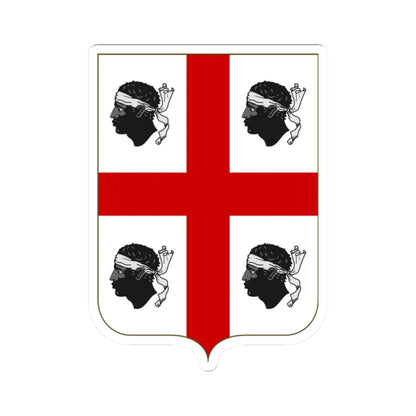 Proposed Arms of Sardinia 1910 (Italy) (Coat of Arms) STICKER Vinyl Kiss-Cut Decal 2 Inch White - The Sticker Space