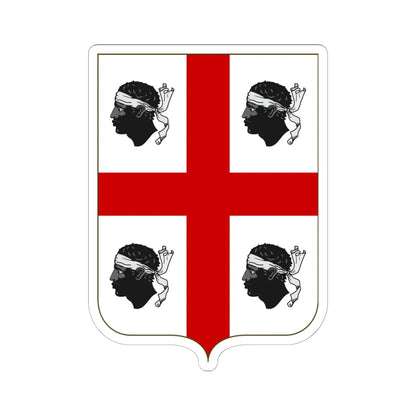 Proposed Arms of Sardinia 1910 (Italy) (Coat of Arms) STICKER Vinyl Kiss-Cut Decal 6 Inch White - The Sticker Space