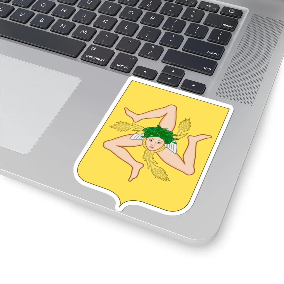 Proposed Arms of Sicily 1910 (Italy) (Coat of Arms) STICKER Vinyl Kiss-Cut Decal - The Sticker Space