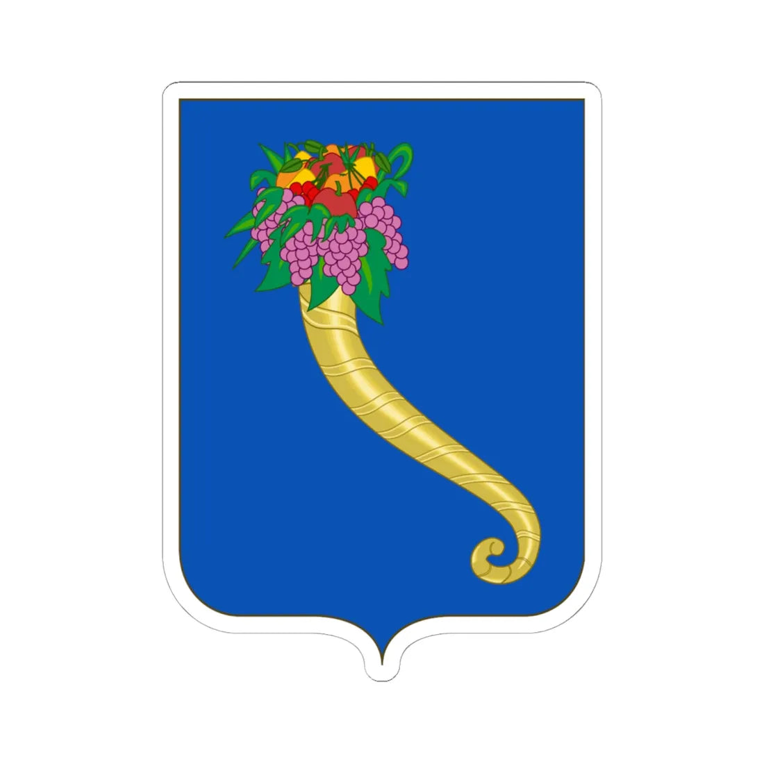 Proposed Arms of Umbria 1910 (Italy) (Coat of Arms) STICKER Vinyl Kiss-Cut Decal 6 Inch White - The Sticker Space