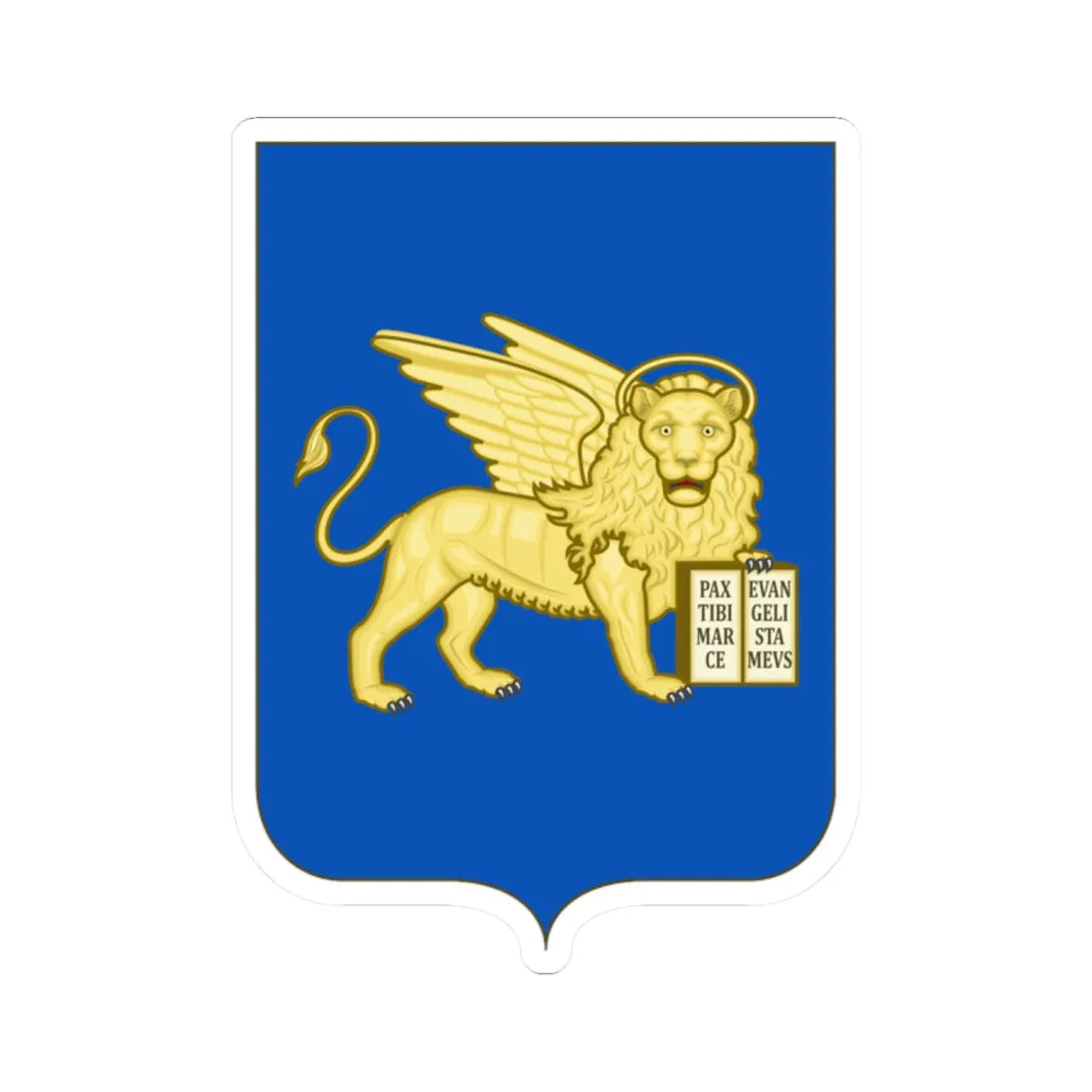 Proposed Arms of Venezia Euganea 1910 (Italy) (Coat of Arms) STICKER Vinyl Kiss-Cut Decal 2 Inch White - The Sticker Space