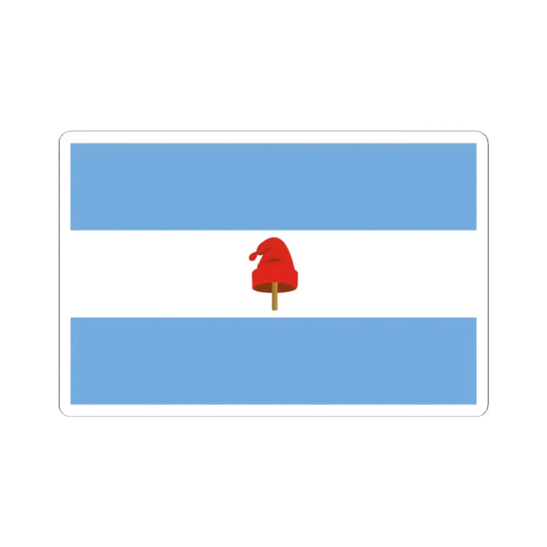 Proposed Civil Flag for Argentina 2 (Argentina) STICKER Vinyl Kiss-Cut Decal 2 Inch White - The Sticker Space