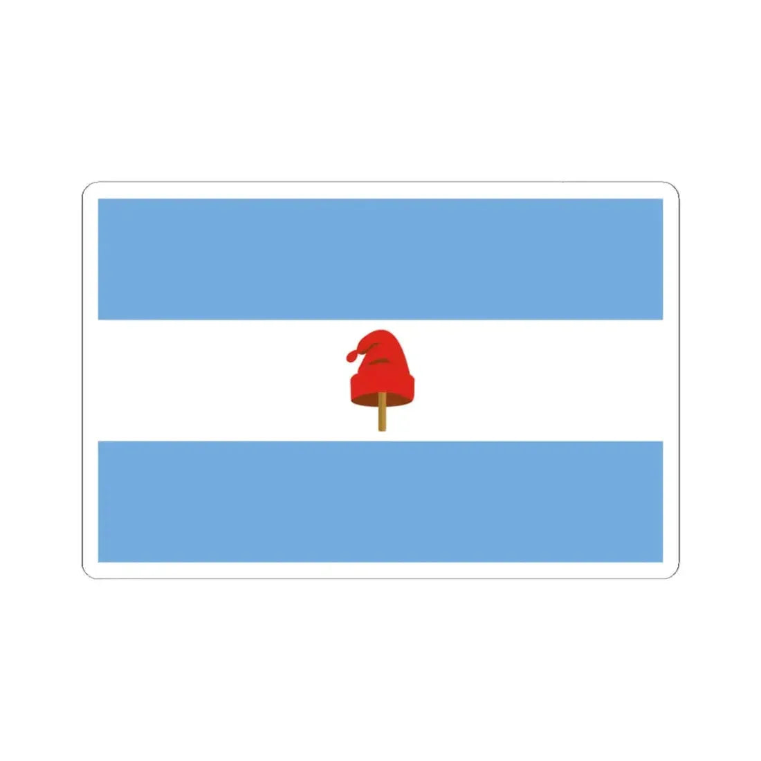 Proposed Civil Flag for Argentina 2 (Argentina) STICKER Vinyl Kiss-Cut Decal 3 Inch White - The Sticker Space