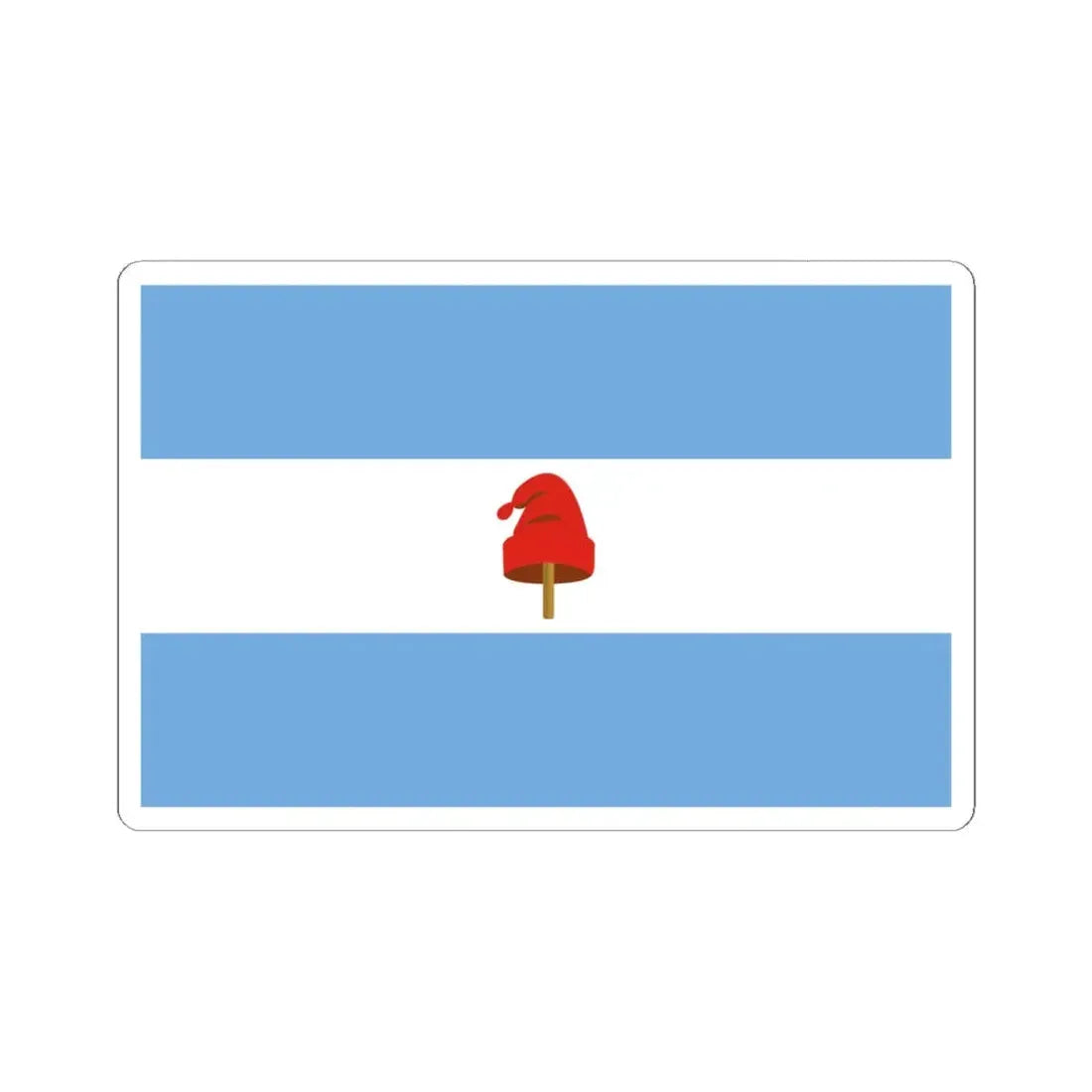 Proposed Civil Flag for Argentina 2 (Argentina) STICKER Vinyl Kiss-Cut Decal 4 Inch White - The Sticker Space