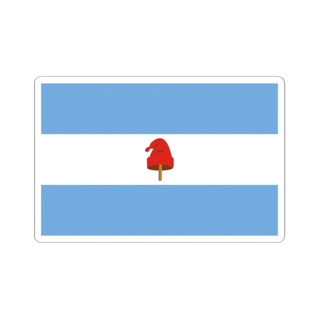 Proposed Civil Flag for Argentina 2 (Argentina) STICKER Vinyl Kiss-Cut Decal 6 Inch White - The Sticker Space