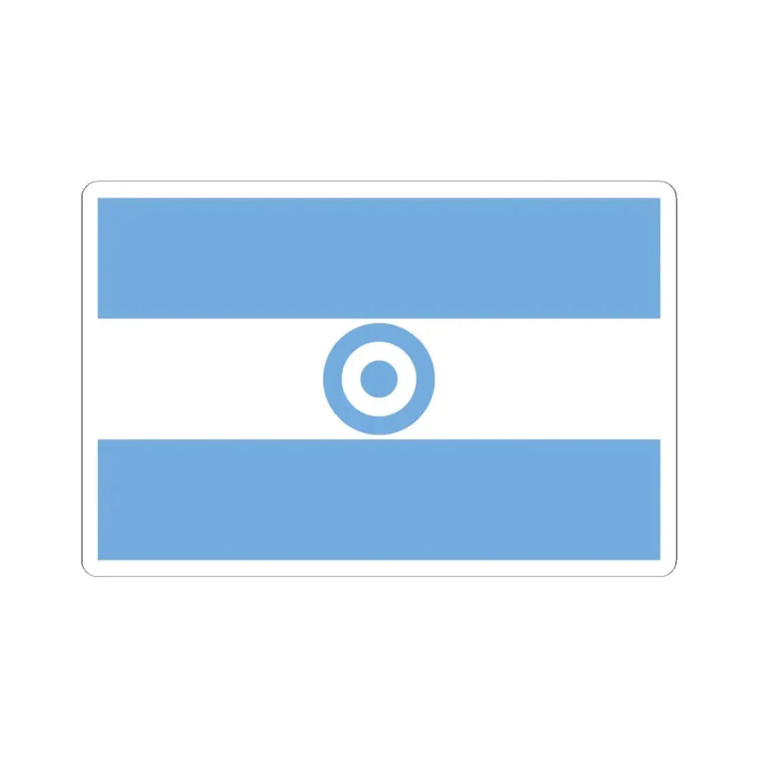 Proposed Civil Flag for Argentina 3 (Argentina) STICKER Vinyl Kiss-Cut Decal 3 Inch White - The Sticker Space