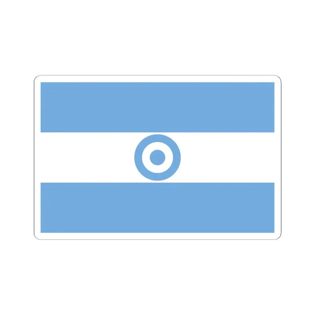Proposed Civil Flag for Argentina 3 (Argentina) STICKER Vinyl Kiss-Cut Decal 4 Inch White - The Sticker Space
