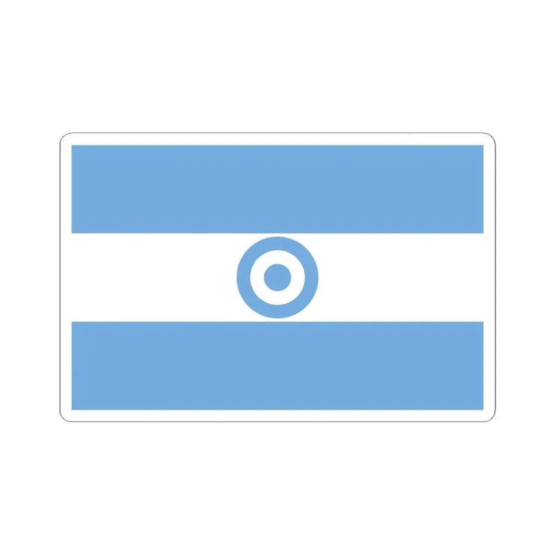 Proposed Civil Flag for Argentina 3 (Argentina) STICKER Vinyl Kiss-Cut Decal 6 Inch White - The Sticker Space