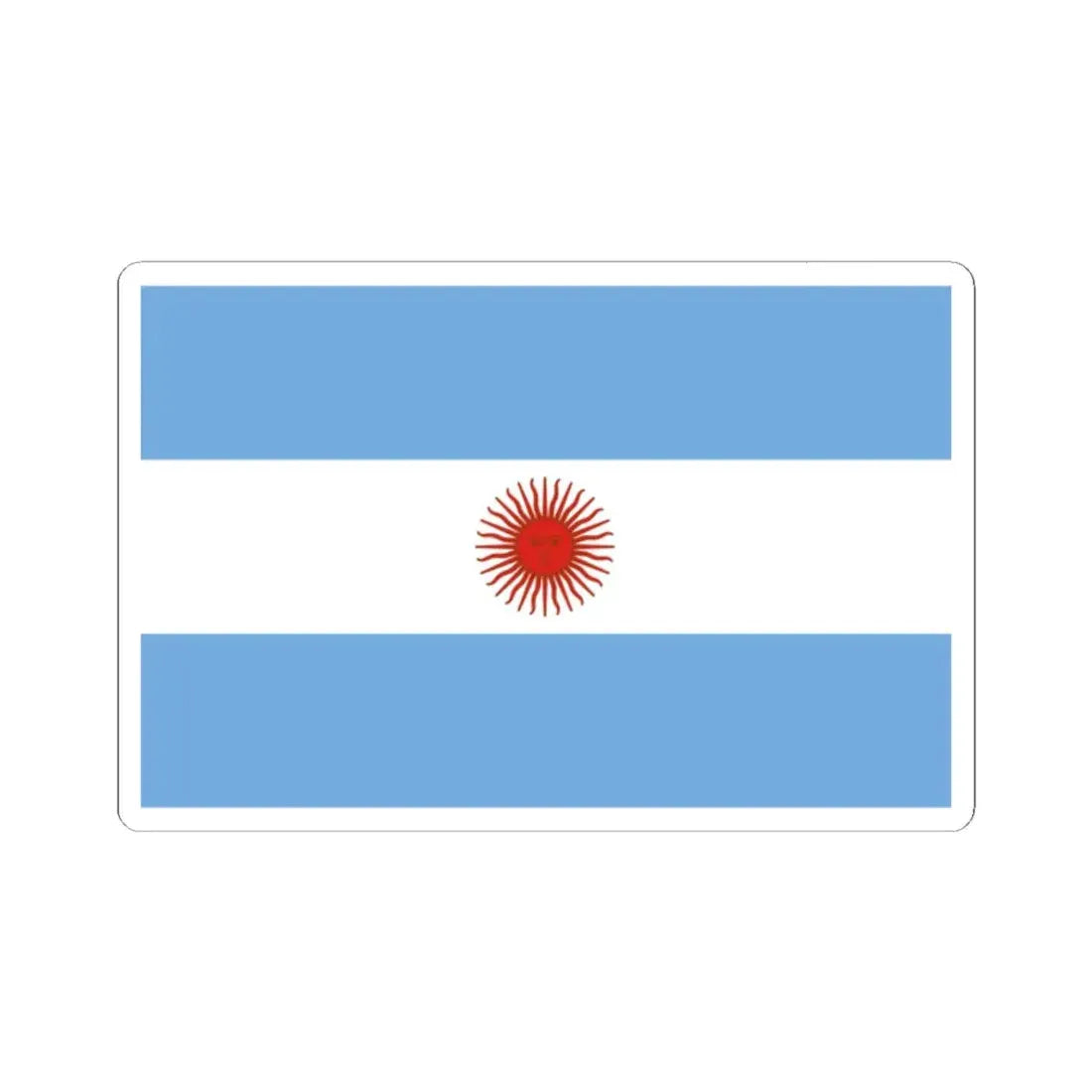 Proposed Civil Flag for Argentina 4 (Argentina) STICKER Vinyl Kiss-Cut Decal 2 Inch White - The Sticker Space