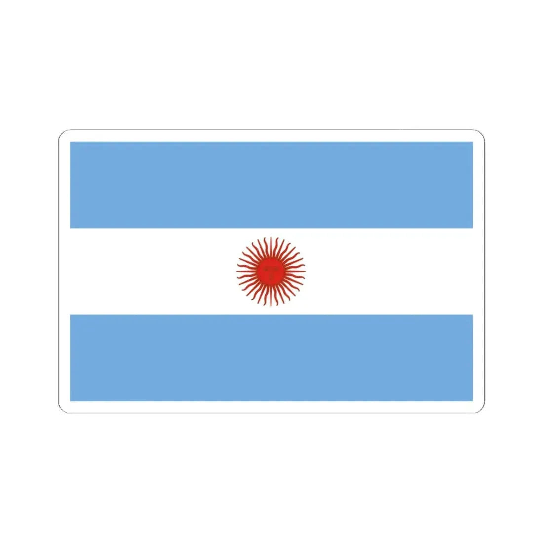 Proposed Civil Flag for Argentina 4 (Argentina) STICKER Vinyl Kiss-Cut Decal 3 Inch White - The Sticker Space