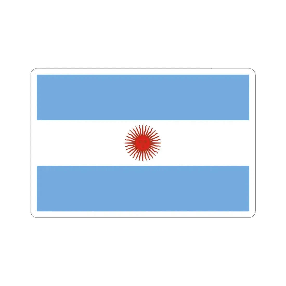 Proposed Civil Flag for Argentina 4 (Argentina) STICKER Vinyl Kiss-Cut Decal 4 Inch White - The Sticker Space