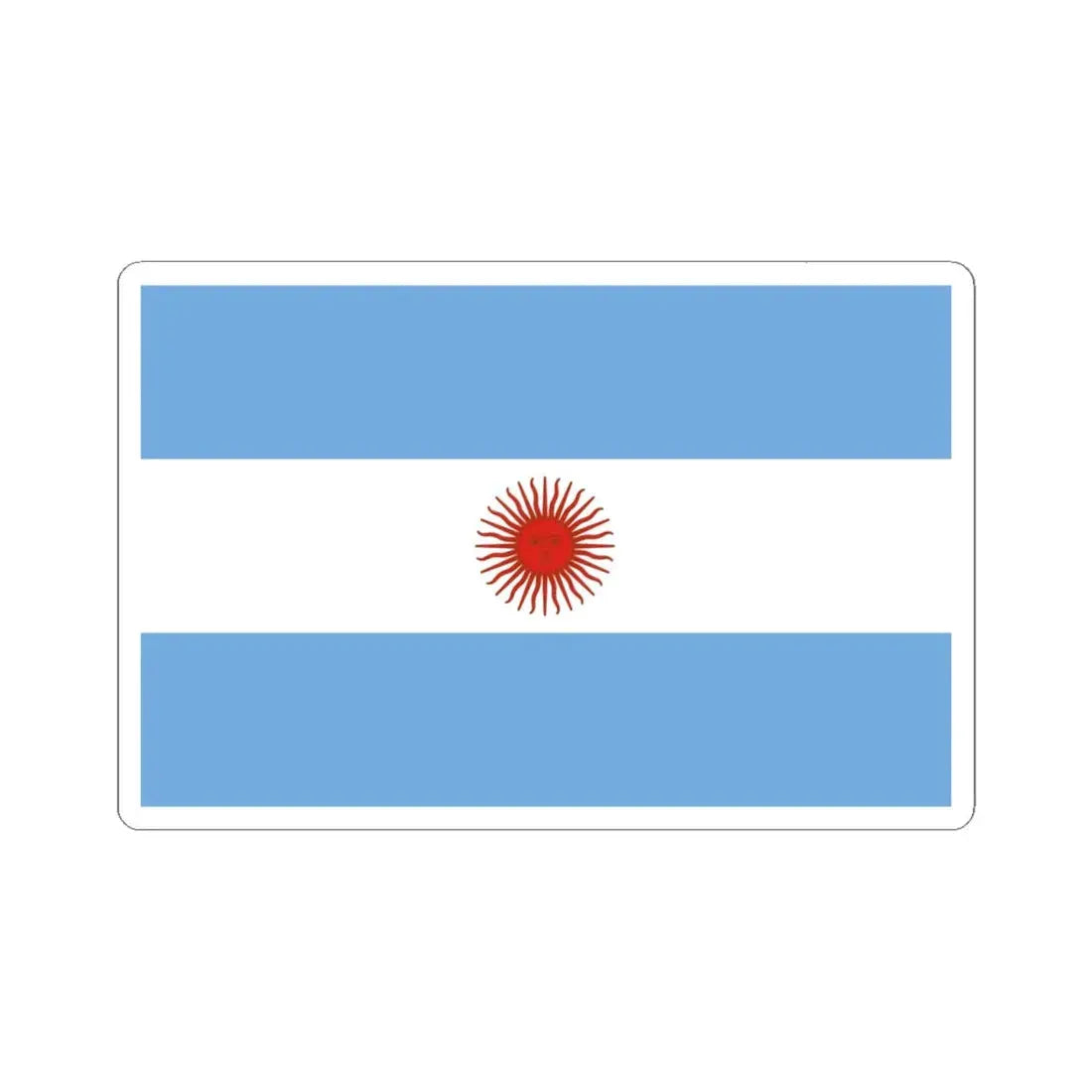 Proposed Civil Flag for Argentina 4 (Argentina) STICKER Vinyl Kiss-Cut Decal 6 Inch White - The Sticker Space
