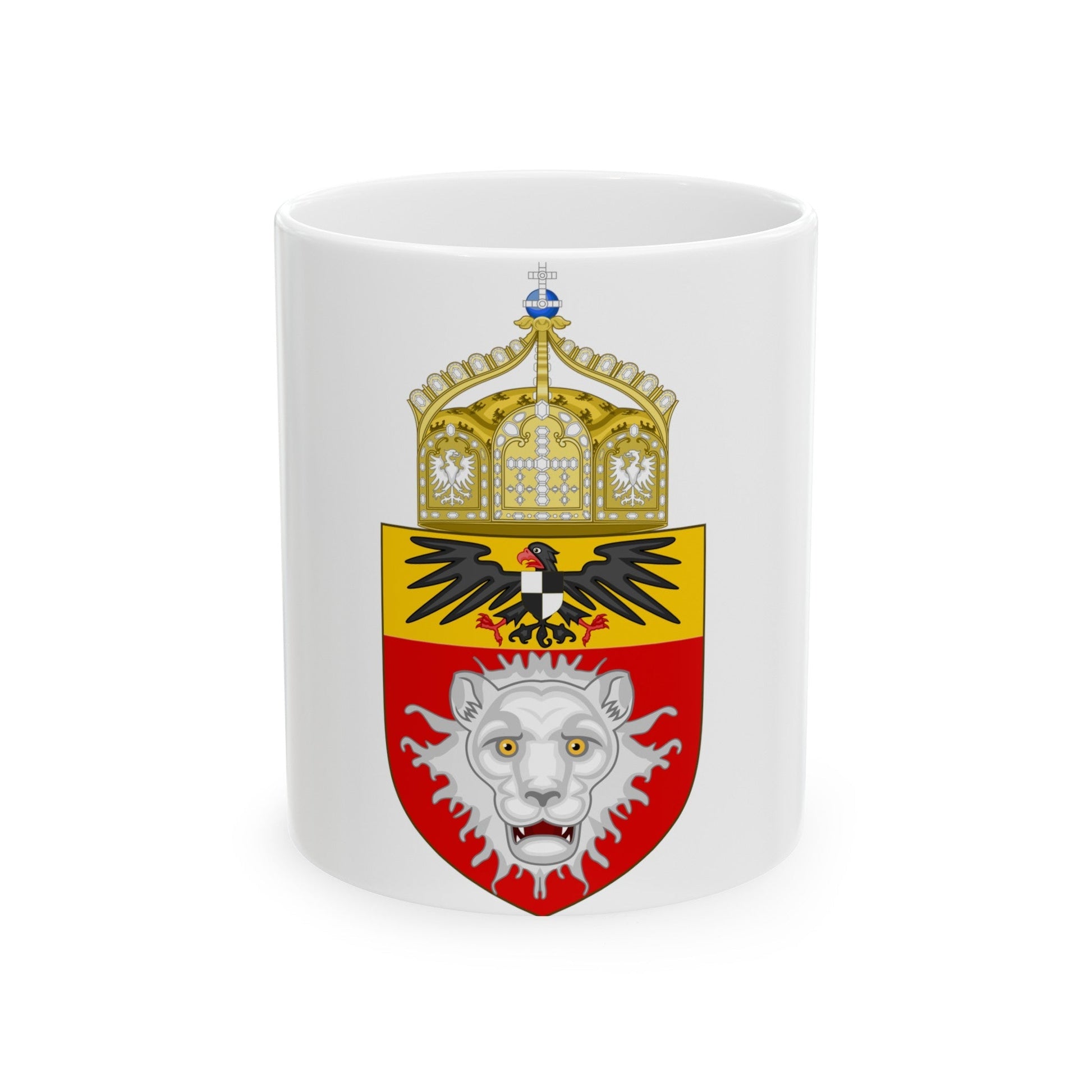 Proposed Coat of Arms East Africa 1914 - White Coffee Mug-11oz-The Sticker Space