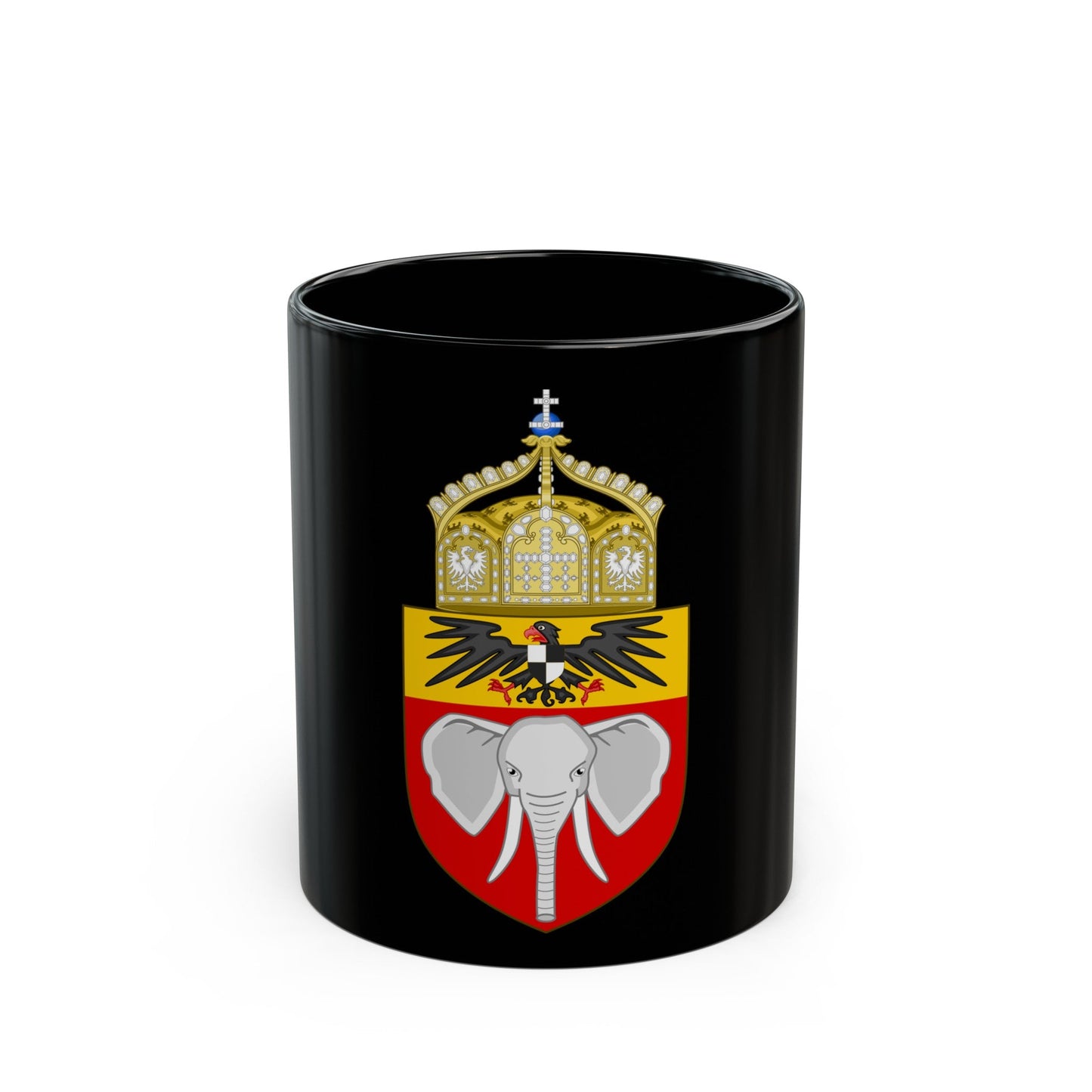 Proposed Coat of Arms Kamerun 1914 - Black Coffee Mug-11oz-The Sticker Space