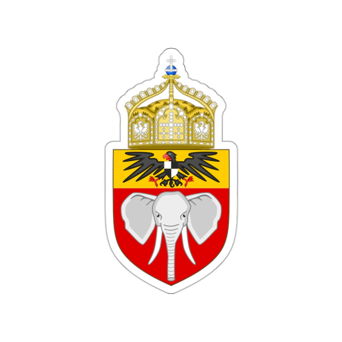 Proposed Coat of Arms Kamerun 1914 STICKER Vinyl Die-Cut Decal-White-The Sticker Space