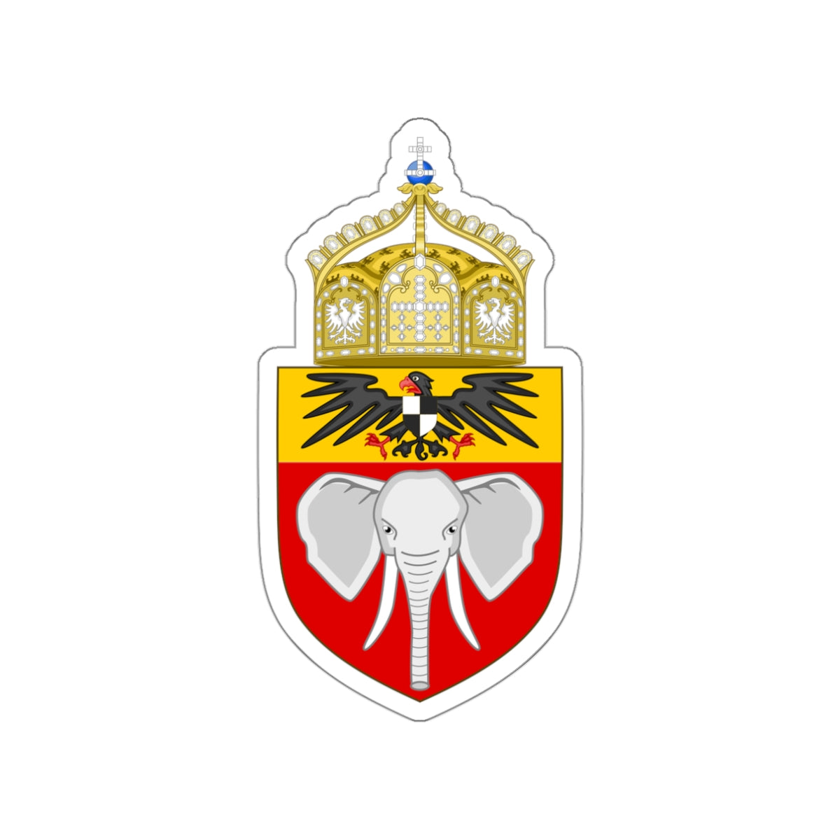 Proposed Coat of Arms Kamerun 1914 STICKER Vinyl Die-Cut Decal-White-The Sticker Space