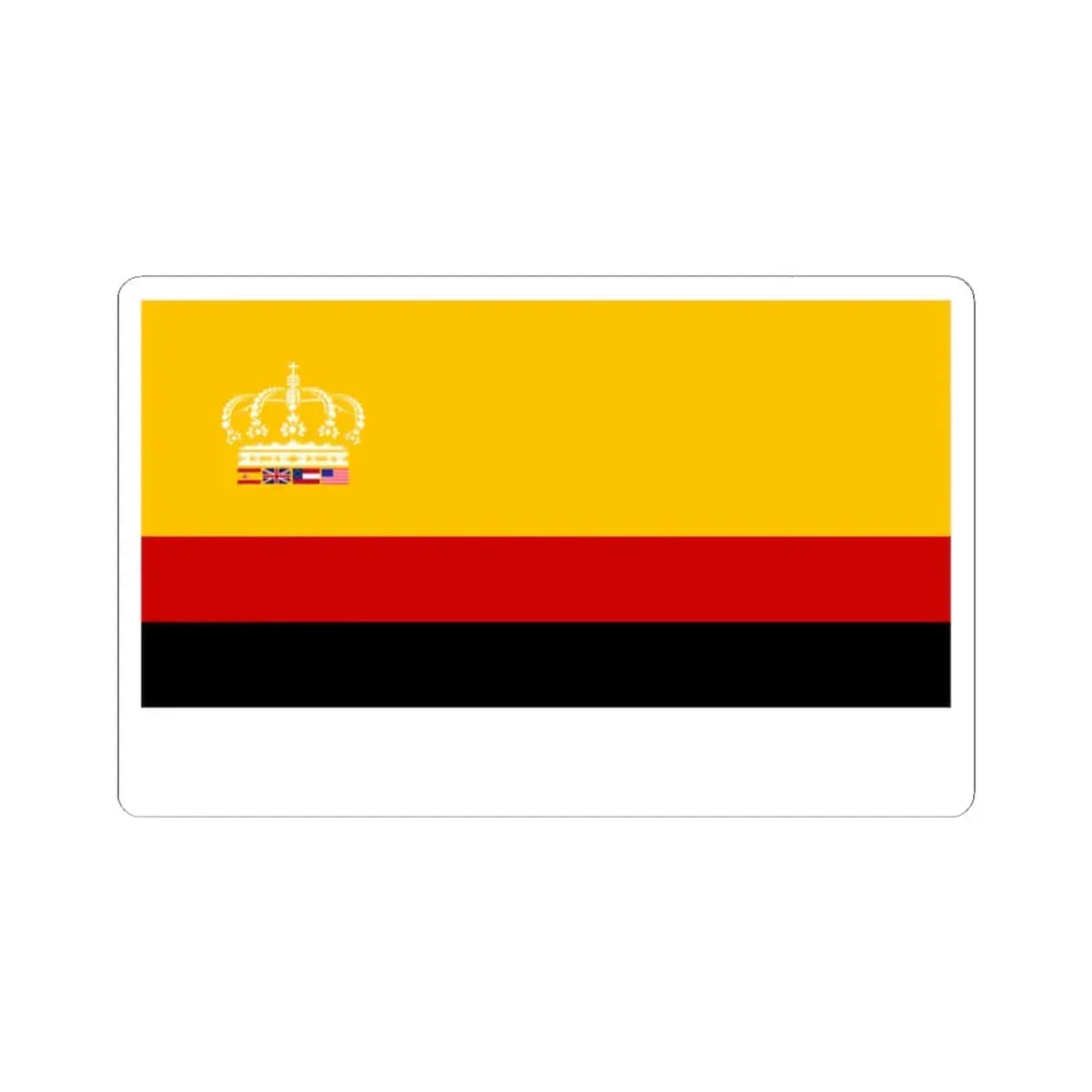 Proposed Cultural Flag of Southeast Georgia (United States) STICKER Vinyl Kiss-Cut Decal 2 Inch White - The Sticker Space