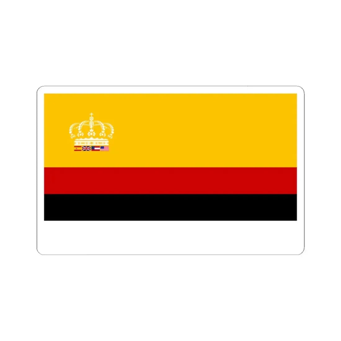 Proposed Cultural Flag of Southeast Georgia (United States) STICKER Vinyl Kiss-Cut Decal 3 Inch White - The Sticker Space