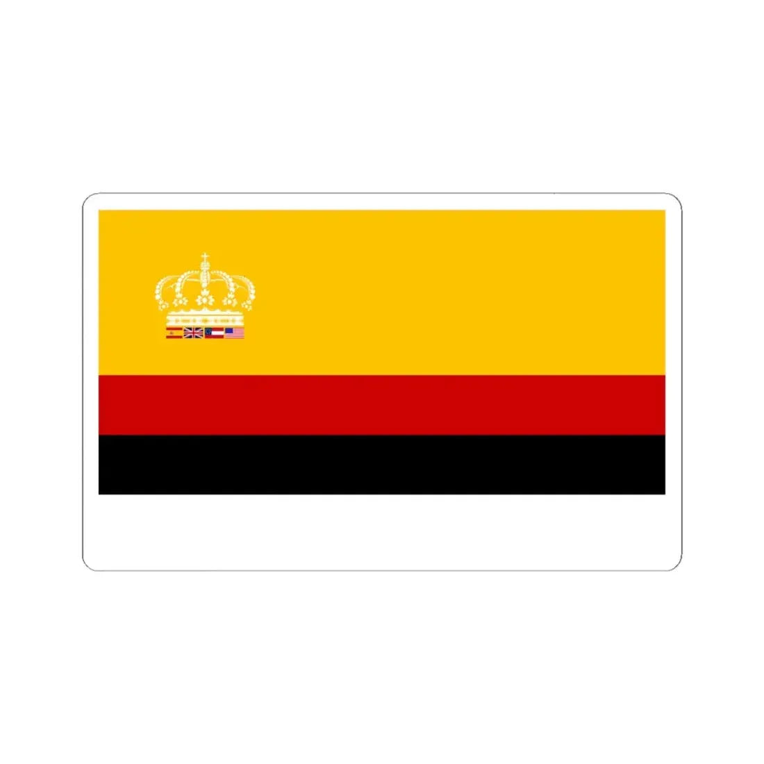 Proposed Cultural Flag of Southeast Georgia (United States) STICKER Vinyl Kiss-Cut Decal 6 Inch White - The Sticker Space